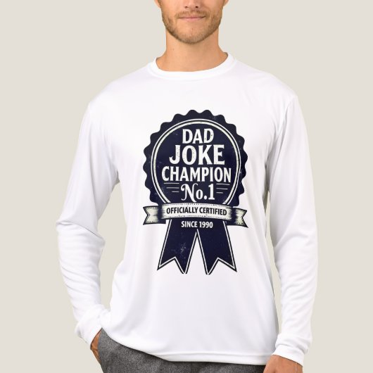 "Dad Joke Champion No. 1" prijs Tri-Blend Shirt (Voorkant volledig)