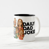 Dad Joke Coffee Mug - A New Dad Joke Every Day Tweekleurige Koffiemok (Voorkant rechts)