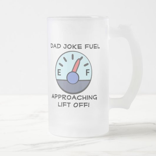 "Dad Joke Fuel" Aanpasbaar Matglas Bierpul (Rechts)