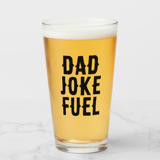 Dad Joke Fuel - Brooklyn Cool Gift voor vader Glas (Voorkant gevuld)