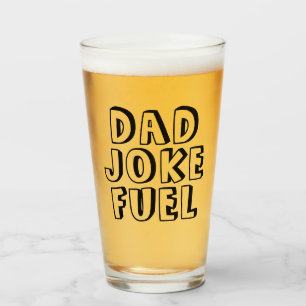 Dad Joke Fuel - Comic Bold Gift voor Vader Glas