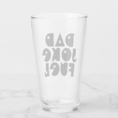 Dad Joke Fuel - Groovy Retro Gift voor Vader Glas (Achterkant)