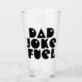 Dad Joke Fuel - Groovy Retro Gift voor Vader Glas (Voorkant)