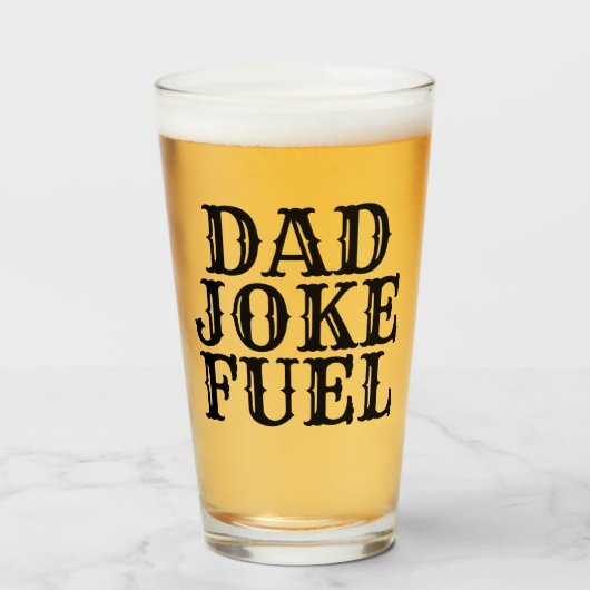 Dad Joke Fuel - Rustiek Western cadeau voor vader Glas (Voorkant gevuld)