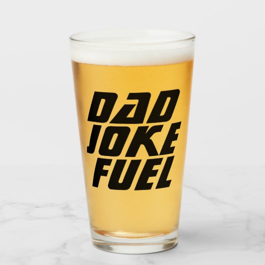 Dad Joke Fuel - Snelheidsgeschenk voor vader Glas (Voorkant gevuld)