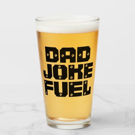 Dad Joke Fuel - Toolbox Edition voor Handyman Glas (Voorkant gevuld)