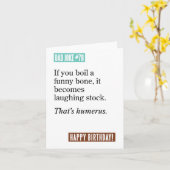 Dad Joke Gekookt Grappig Bone/Lachend Stock/Humeru Kaart (Gele Bloem)