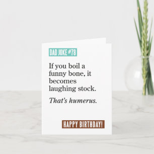 Dad Joke Gekookt Grappig Bone/Lachend Stock/Humeru Kaart