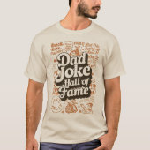 Dad Joke Hall of Fame Retro stijl T-shirt (Voorkant)
