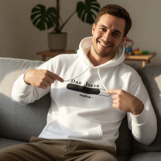 "Dad Joke Loading" Grappige nieuwe vader hoodie |