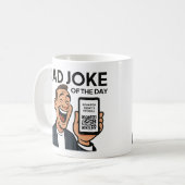 Dad Joke Mug with Daily QR Code – Endless Dad Joke Koffiemok (Voorkant links)