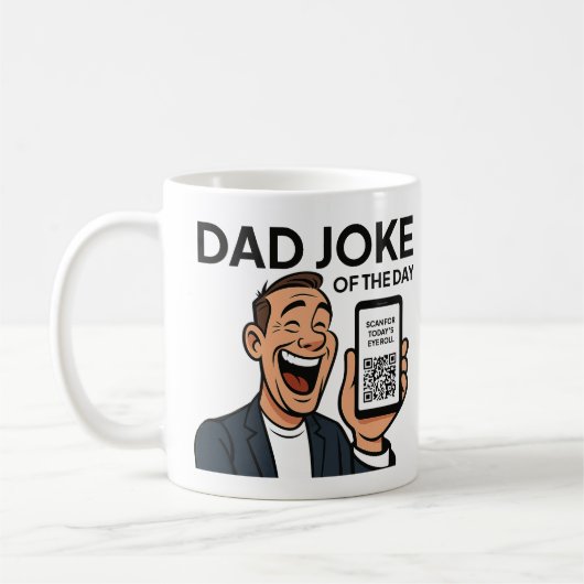 Dad Joke Mug with Daily QR Code – Endless Dad Joke Koffiemok (Links)