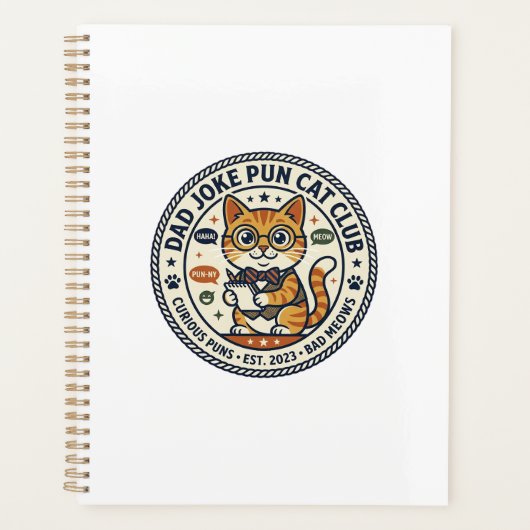 Dad Joke Pun Kat Kat Grafische T-shirt Kunst - Dad Planner (Voorkant)