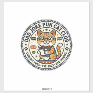 Dad Joke Pun Kat Kat Grafische T-shirt Kunst - Dad Sticker