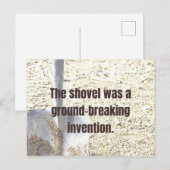 DAD JOKE Shovel was een baanbrekende uitvinding Briefkaart (Voorkant / Achterkant)