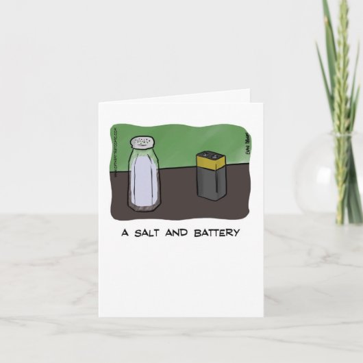 Dad Joke Vaderdag Kaart - A Salt & Battery (Voorkant)