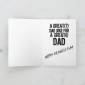 Dad Joke Vaderdag Kaart - oordopjes (Binnen)
