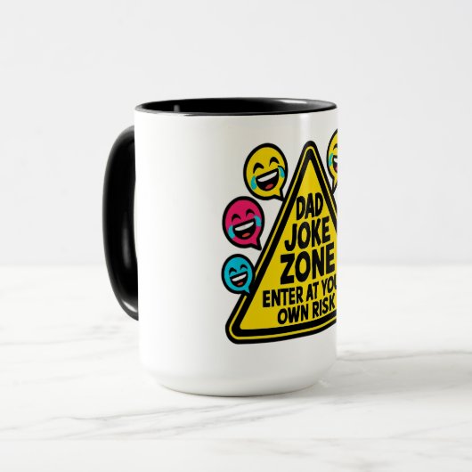 Dad Joke Zone - Voer op eigen risico in Mok (Voorkant links)