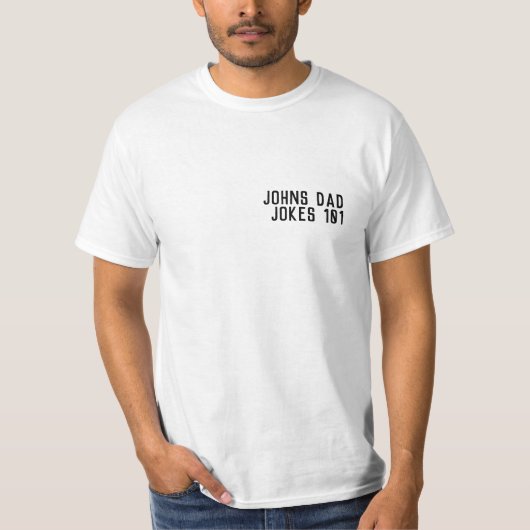 DAD JOKES 101 Vaderdag Black Modern GUY T-shirt (Voorkant)