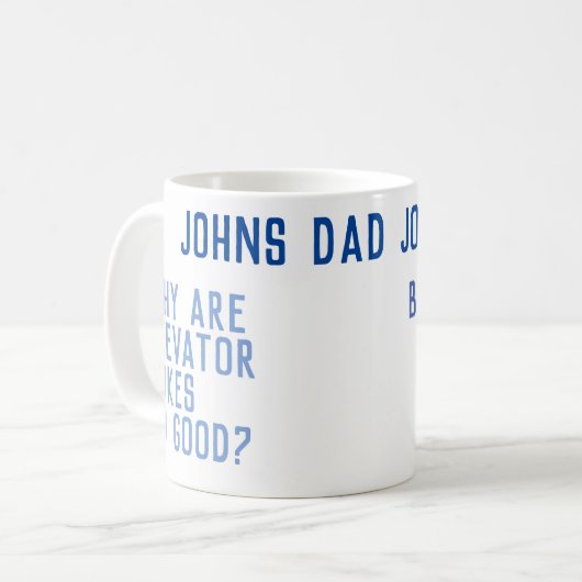 DAD JOKES 101 Vaderdag BLUE Koffiemok (Voorkant links)