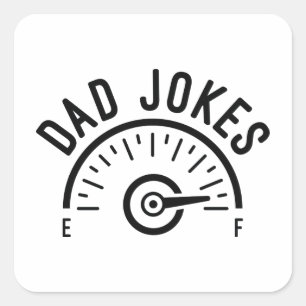 Dad Jokes Full Vierkante Sticker