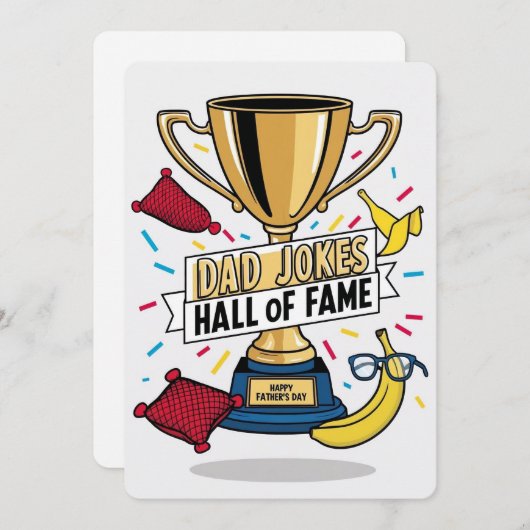 Dad Jokes Hall of Fame - Vaderdag Kaart (Voorkant / Achterkant)