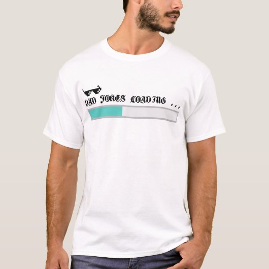 "Dad Jokes Laden..." Getypte typografie Papa T-shirt (Voorkant)