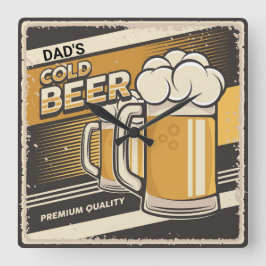 DAD Klassiek koud bier Vierkante Klok