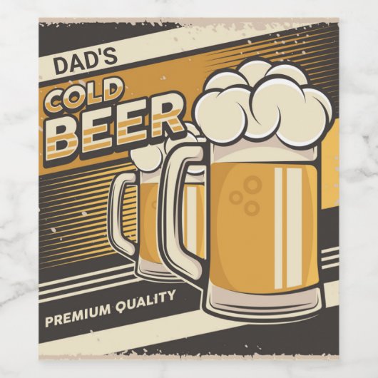 DAD Klassiek koud bier Wijn Etiket (Enkel label)