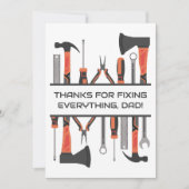 Dad Klusjesman, Gereedschap, Vaderdag, Papa Verjaa Feestdagenkaart (Voorkant)