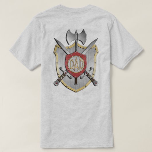 Dad Knights Battle Crest front/back T-shirt (Design achterkant)