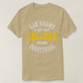 Dad Knows A Lot But Grandpa Knows Everything Funny T-shirt (Design voorkant)