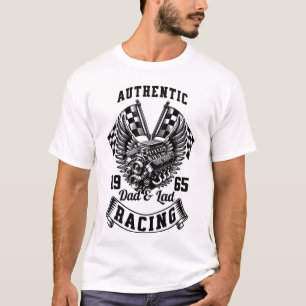 Dad & Lad Racing T-shirt – Classic Car Engine Desi