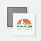 Dad Lawn Mowing Grquatch Bigfoot Mower Gift Funny  Magneet (Voorkant / Achterkant)