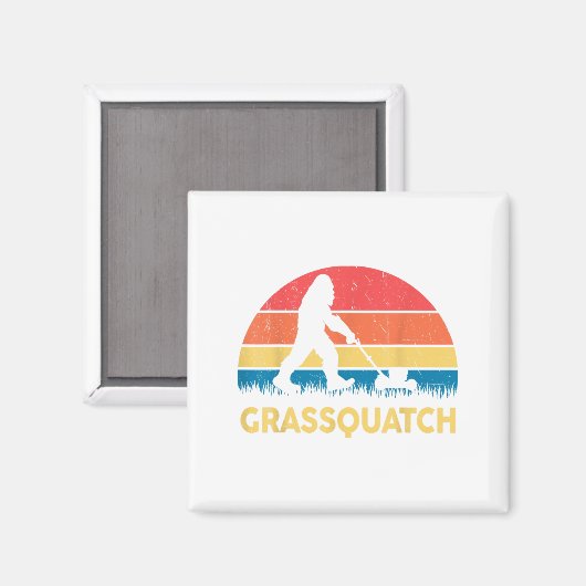 Dad Lawn Mowing Grquatch Bigfoot Mower Gift Funny  Magneet (Voorkant / Achterkant)