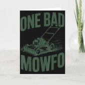 Dad Lawn Mowing One Bad Mowfo Mower Gift Funny Dad Kaart (Voorkant)