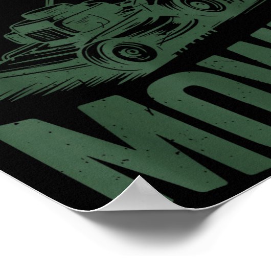 Dad Lawn Mowing One Bad Mowfo Mower Gift Funny Dad Poster (Hoek)