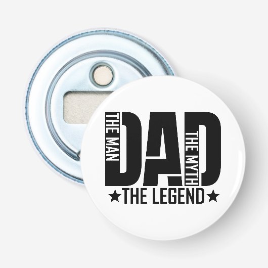 Dad Legend Man Button Flesopener (Voorkant)