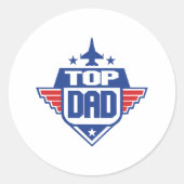 Dad Legend Man Ronde Sticker (Voorkant)