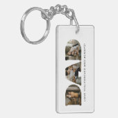 DAD Letter Photo Collage Sleutelhanger (Voorkant Links)
