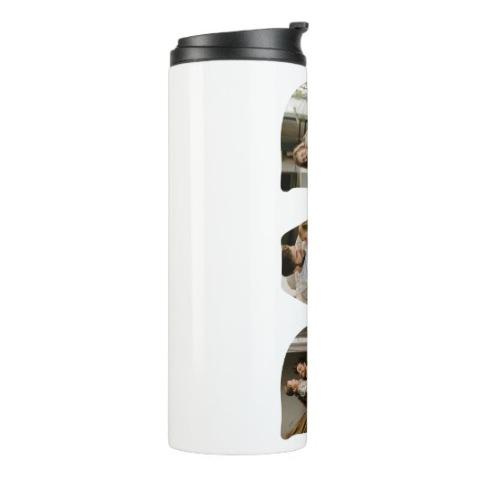 DAD Letter Photo Collage Vaderdag Thermosbeker (Gedraaid links)