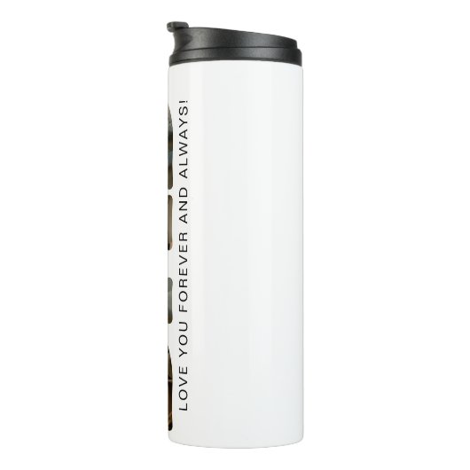 DAD Letter Photo Collage Vaderdag Thermosbeker (Geroteerd rechts)