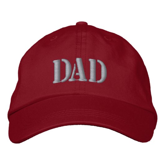 DAD Lettering Hat – Simple Embroidered Style Geborduurde Pet (Voorkant)