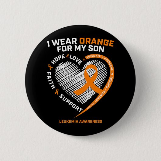 Dad Leukemie Bewustzijn Son Leukemie Bewustzijn 1 Ronde Button 5,7 Cm (Voorkant)