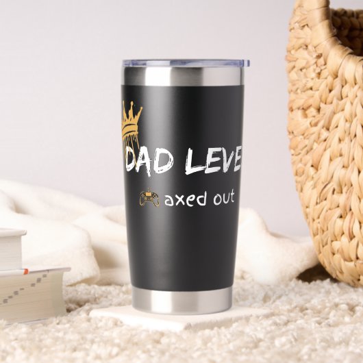 Dad Level Maxed Out Retro Gamer Art Geïsoleerde Drinkbeker (Woonkamer)