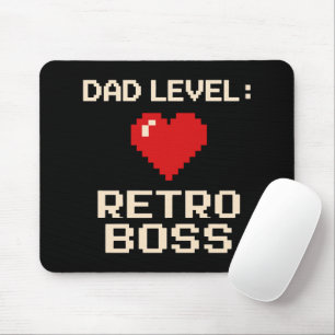 Dad Level: Retro Gaming Boss Design Muismat