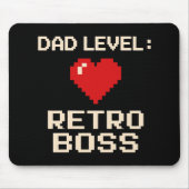 Dad Level: Retro Gaming Boss Design Muismat (Voorkant)