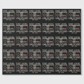 Dad Level Unlocked 2026 Soon to Be Gamer Daddy Cadeaupapier (Vlak)