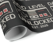 Dad Level Unlocked 2026 Soon to Be Gamer Daddy Cadeaupapier (Rol Hoek)