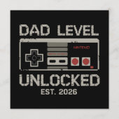 Dad Level Unlocked 2026 Soon to Be Gamer Daddy Kaart (Voorkant)